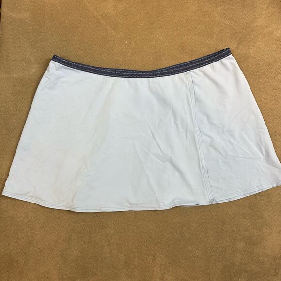 La Blanca Swim Skirt Coverup Pull-On Elastic Waist Blue Faux Wrap Large L - Picture 1 of 7